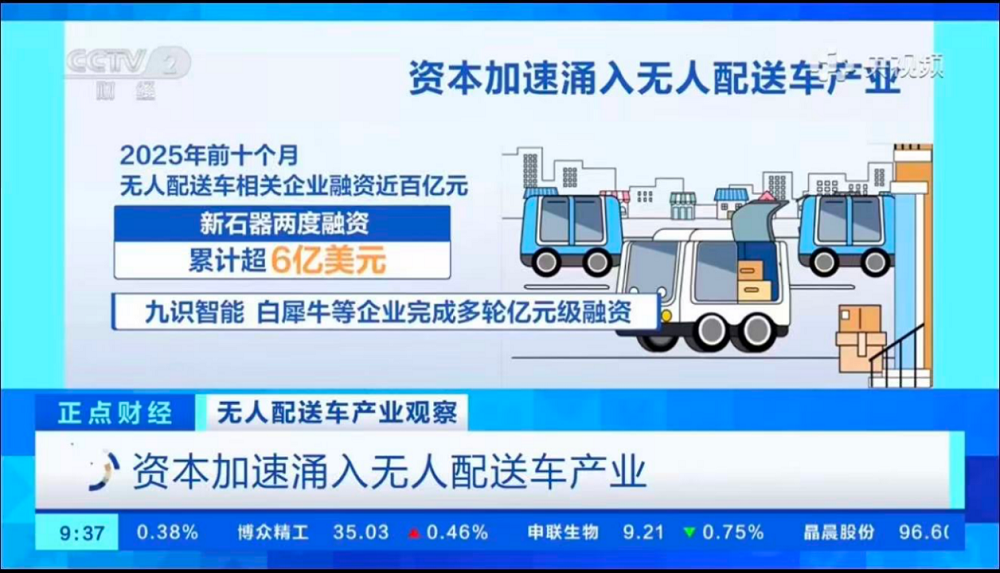 Rino.ai Featured on CCTV Again! CCTV-2's "Zhengdian Finance" Focuses on the Boom of Unmanned Delivery